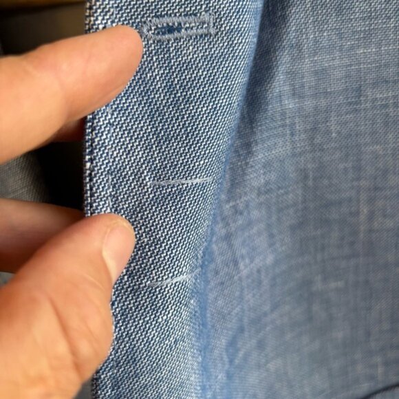 Charles Tyrwhitt Men’s 48L Light Blue Linen Cotton Classic Fit Sport Coat Blazer - Picture 4 of 10